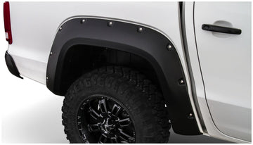 Bushwacker 171004-02 - Black Pocket/Rivet Style Smooth Finish Rear Fender Flares For 2017-2022 Volkswagen Amarok Fits 61.2 Inch Bed Bushwacker