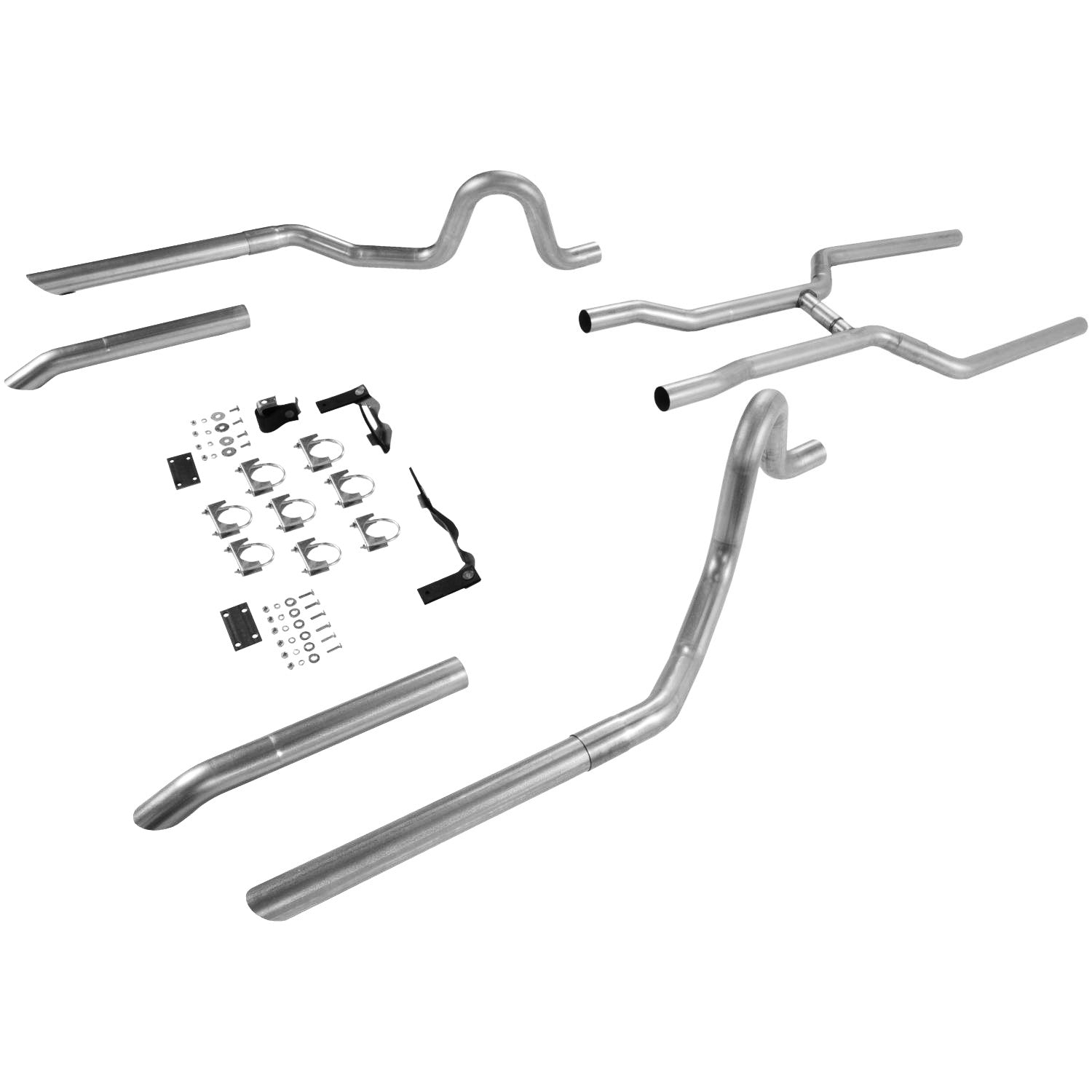 Flowmaster 17107 - Crossmember-Back Exhaust System Fits 1964-1972 GM A-Body With V8 Engine 2.50 Inch Pipes And Hangers Only Mufflers Sold Separately Flowmaster 1