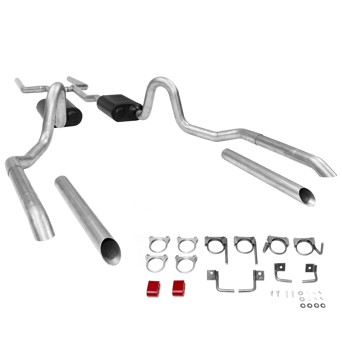 Flowmaster 17119 - American Thunder Crossmember-Back Exhaust System Fits 1964-1972 GM A-Body With V8 Engines, 2.5 Inch Pipes Aluminized Steel Aggressive To Moderate Sound Flowmaster 1