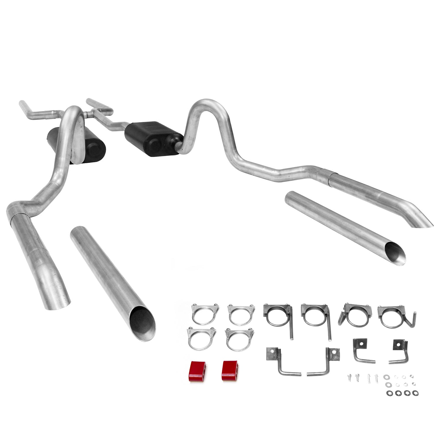 Flowmaster 17119 - American Thunder Crossmember-Back Exhaust System Fits 1964-1972 GM A-Body With V8 Engines, 2.5 Inch Pipes Aluminized Steel Aggressive To Moderate Sound Flowmaster 1