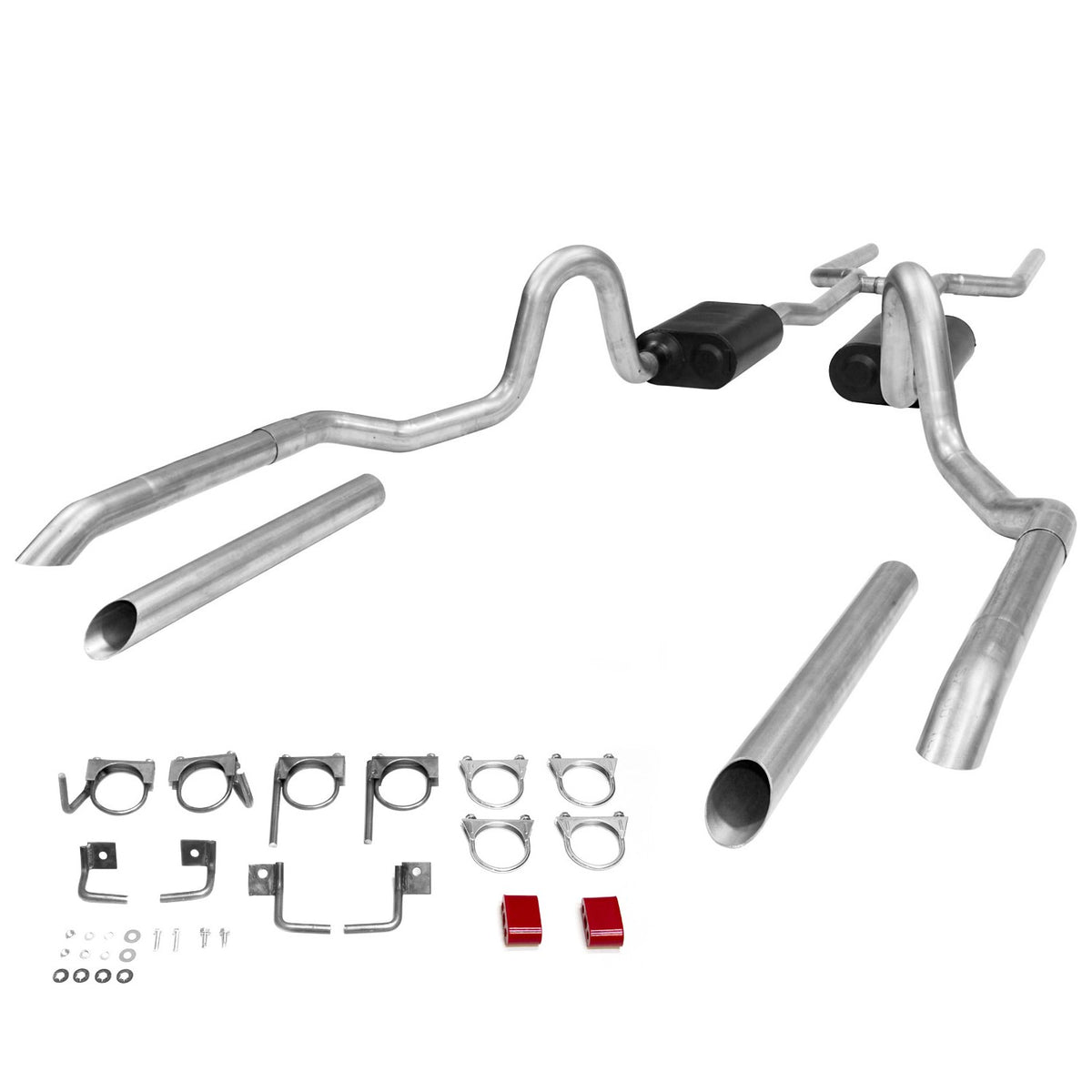 Flowmaster 17119 - American Thunder Crossmember-Back Exhaust System Fits 1964-1972 GM A-Body With V8 Engines, 2.5 Inch Pipes Aluminized Steel Aggressive To Moderate Sound Flowmaster 2