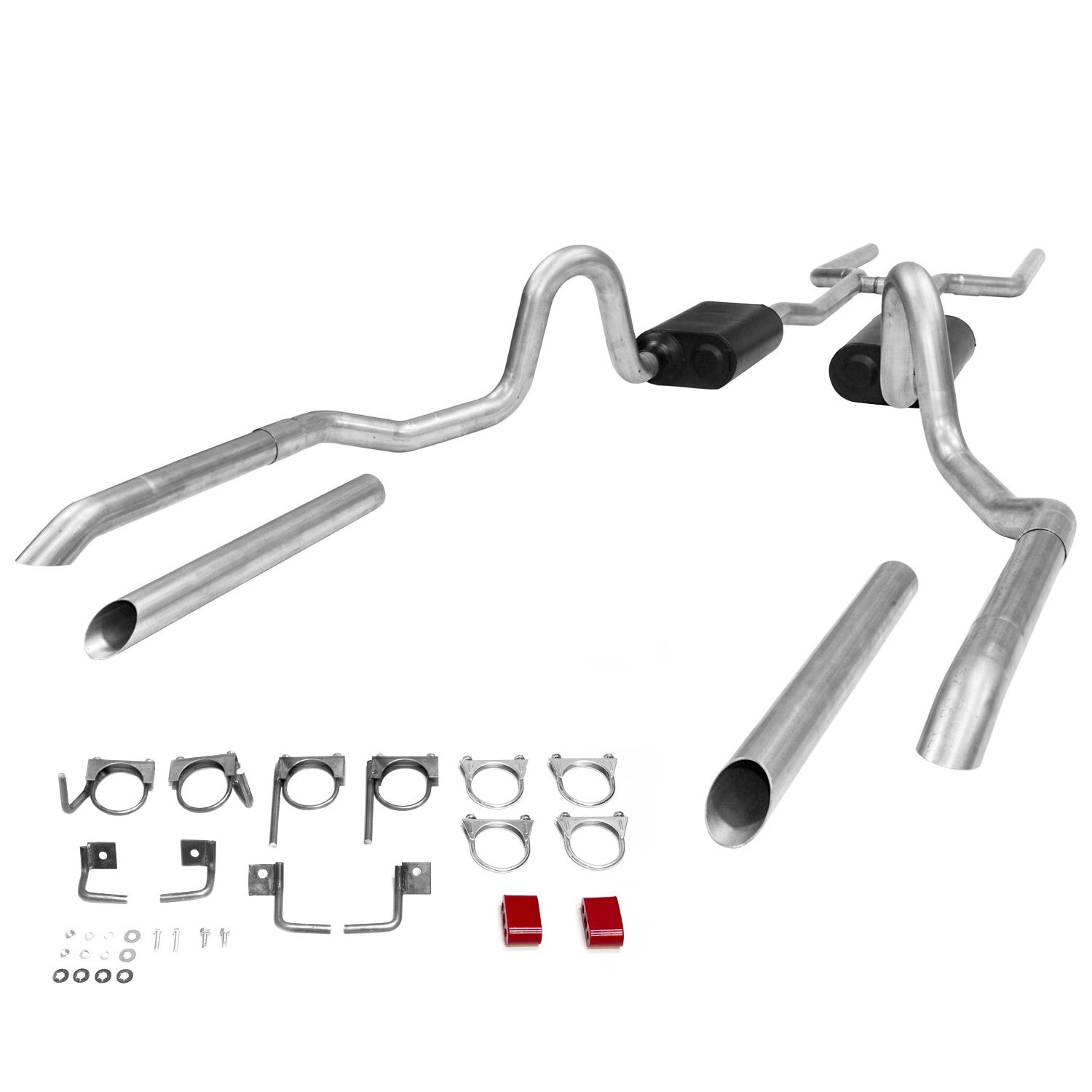 Flowmaster 17119 - American Thunder Crossmember-Back Exhaust System Fits 1964-1972 GM A-Body With V8 Engines, 2.5 Inch Pipes Aluminized Steel Aggressive To Moderate Sound Flowmaster 2