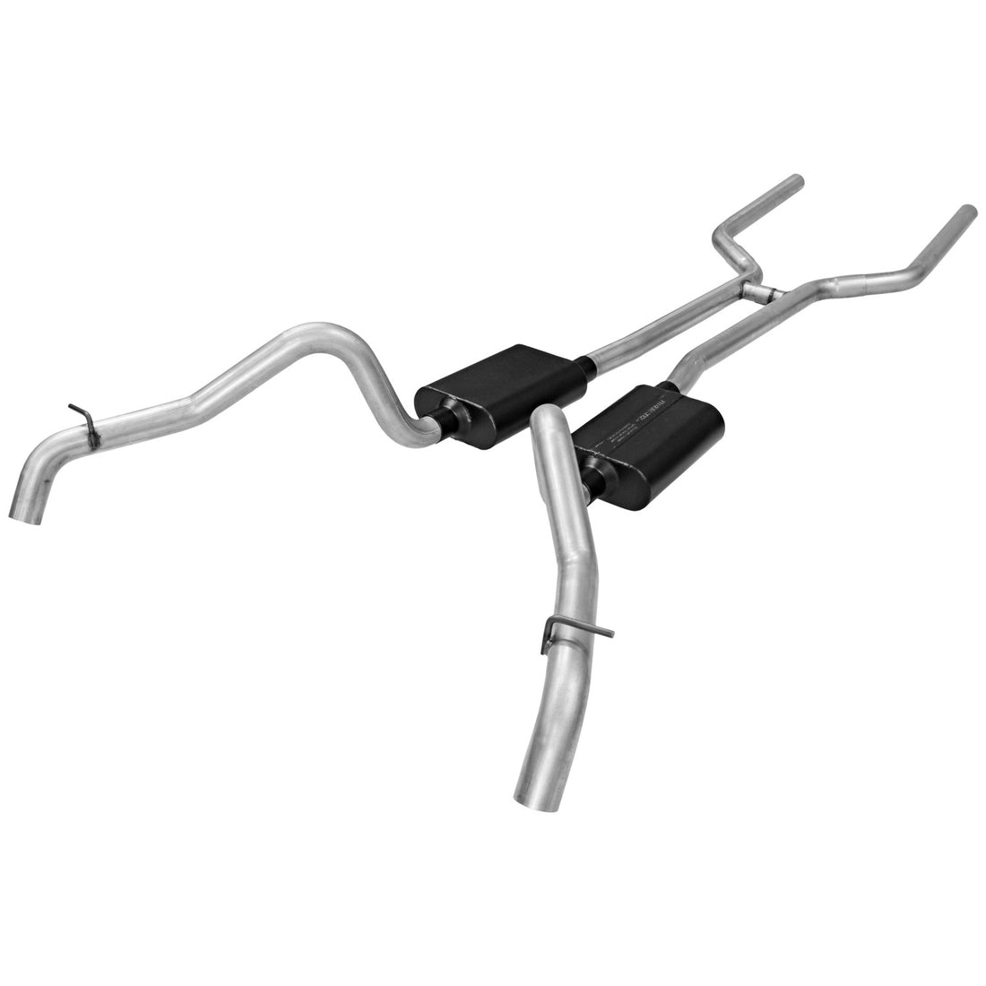 Flowmaster 17129 - American Thunder Crossmember-Back Exhaust System Fits 1967-1968 Camaro And Firebird With V8 Engine 2.50 Inch Aluminized Steel Aggressive To Moderate Sound Flowmaster 1