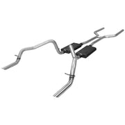 Flowmaster 17149 - American Thunder Crossmember-Back Exhaust System Fits 1970-1974 Chevrolet Camaro And Pontiac Firebird With V8 Engine 2.50 Inch Aluminized Steel Aggressive To Moderate Sound Flowmaster 1