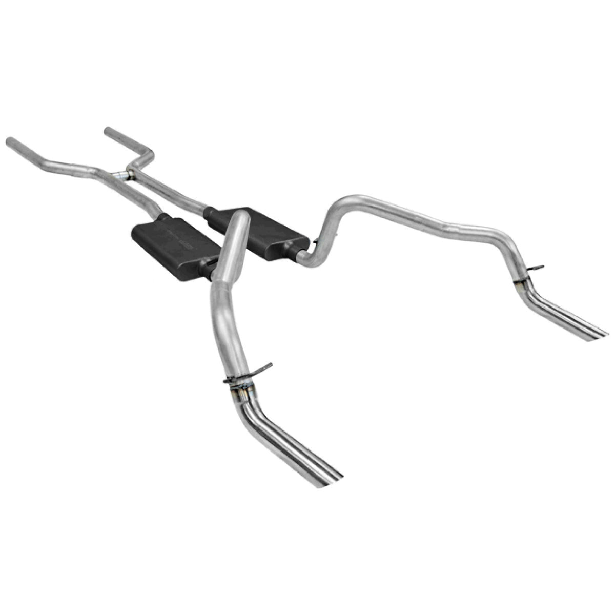 Flowmaster 17149 - American Thunder Crossmember-Back Exhaust System Fits 1970-1974 Chevrolet Camaro And Pontiac Firebird With V8 Engine 2.50 Inch Aluminized Steel Aggressive To Moderate Sound Flowmaster 2