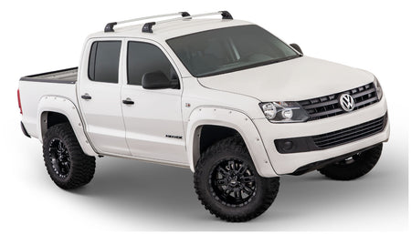 Bushwacker 171901-02 - Black Pocket/Rivet Style Smooth Finish 4-Piece Fender Flare Set For 2011-2022 Volkswagen Amarok Fits 61.2 Inch Bed Bushwacker 2