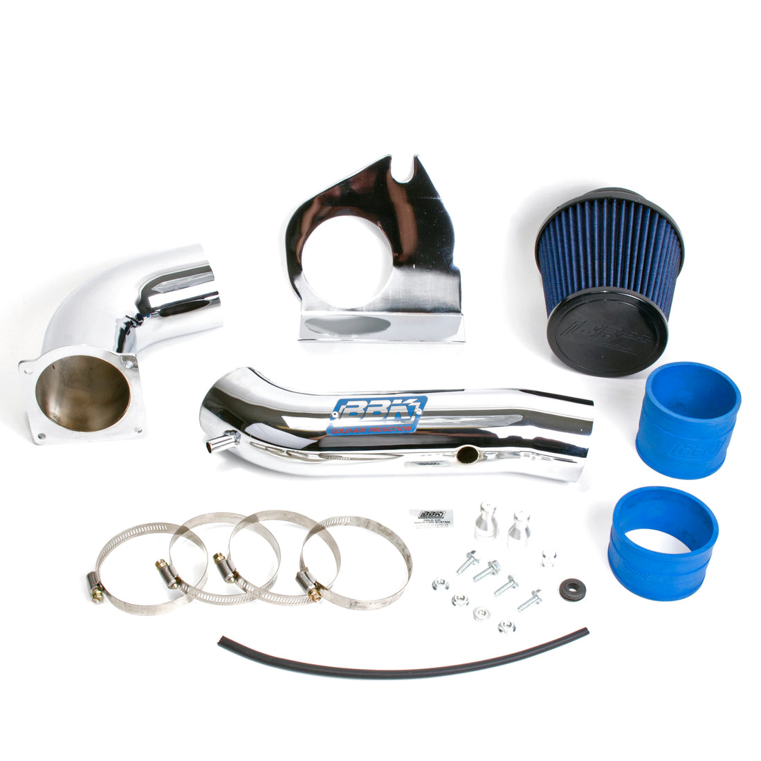 BBK Performance Parts 1719 - 1999-2004 MUSTANG V6 COLD AIR INTAKE FENDERWELL STYLE (Powder Coated Chrome) 1