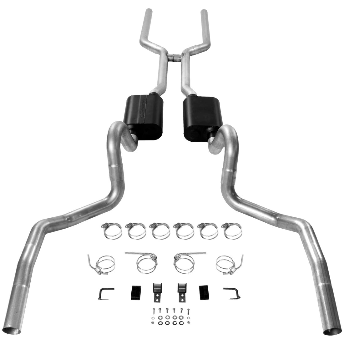 Flowmaster 17200 - American Thunder Crossmember-Back Exhaust System Fits 1968-1972 GM A-Body, 3.00 Inch Aluminized Steel - Flowmaster 3