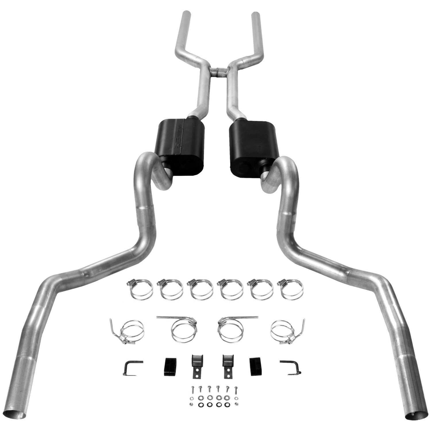 Flowmaster 17200 - American Thunder Crossmember-Back Exhaust System Fits 1968-1972 GM A-Body, 3.00 Inch Aluminized Steel - Flowmaster 3