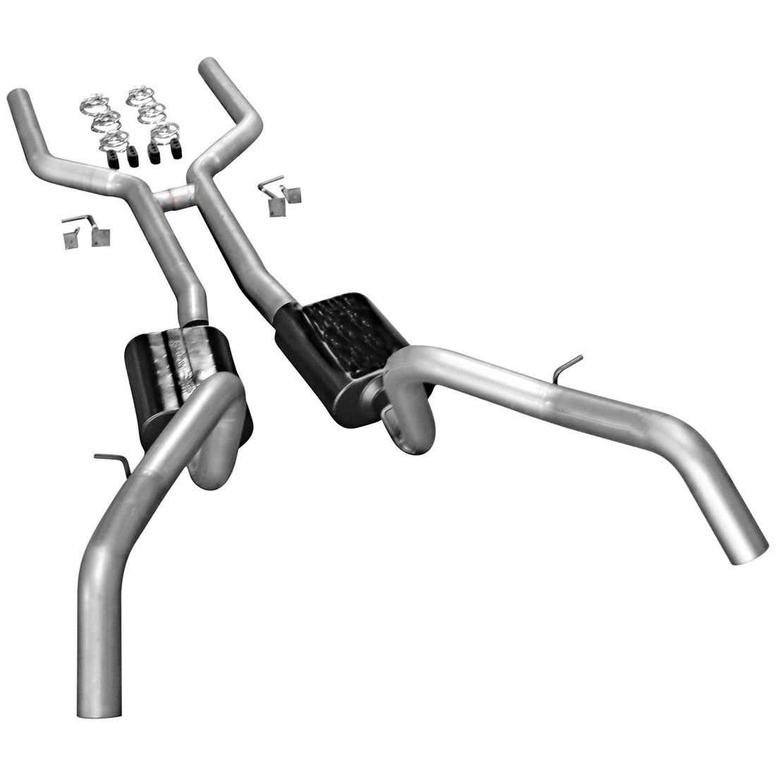 Flowmaster 17201 - American Thunder Crossmember-Back Exhaust System Fits 1967-1969 Chevrolet Camaro And Pontiac Firebird, 3.0 Inch Aluminized Pipes Aggressive Sound Flowmaster 4