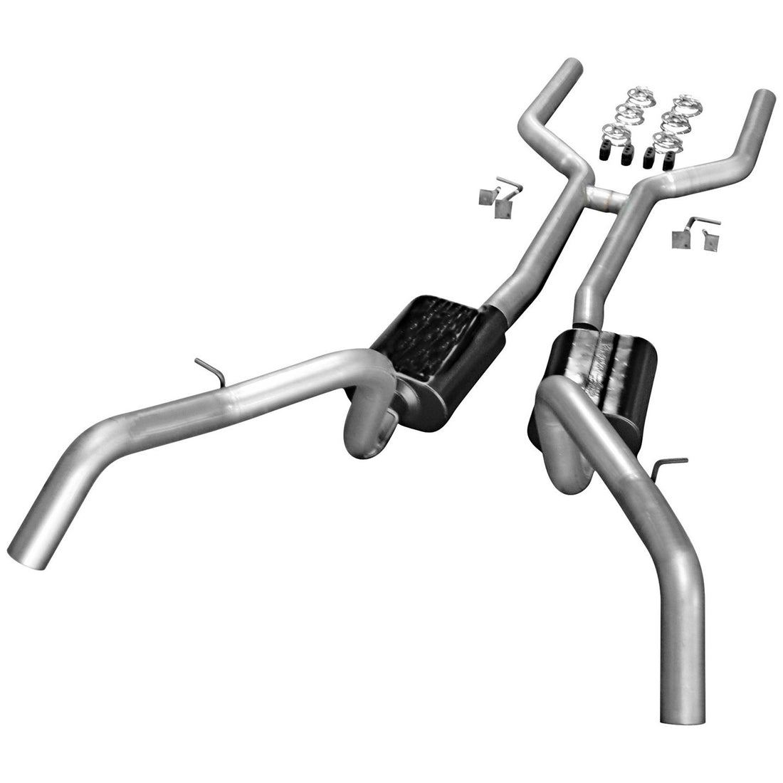 Flowmaster 17201 - American Thunder Crossmember-Back Exhaust System Fits 1967-1969 Chevrolet Camaro And Pontiac Firebird, 3.0 Inch Aluminized Pipes Aggressive Sound Flowmaster 2