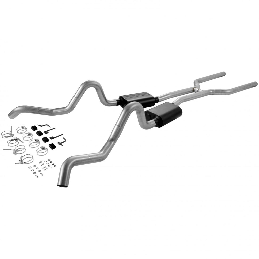 Flowmaster 17202 - American Thunder Crossmember-Back Exhaust System Fits 1964-1967 GM A-Body With A V8 Engine 3.0 Inch Aluminized Pipes Aggressive Sound Flowmaster 1