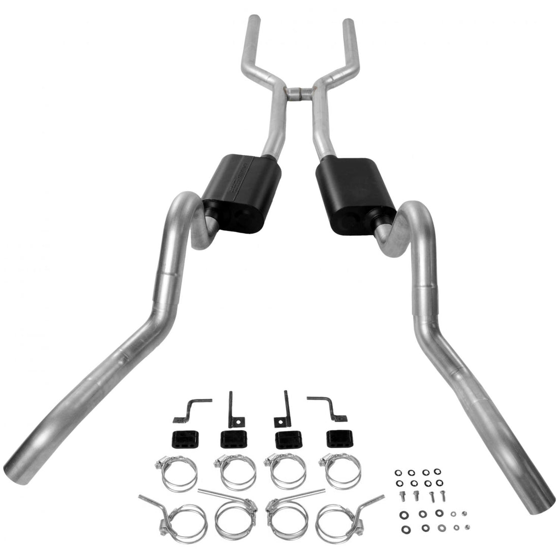 Flowmaster 17202 - American Thunder Crossmember-Back Exhaust System Fits 1964-1967 GM A-Body With A V8 Engine 3.0 Inch Aluminized Pipes Aggressive Sound Flowmaster 3