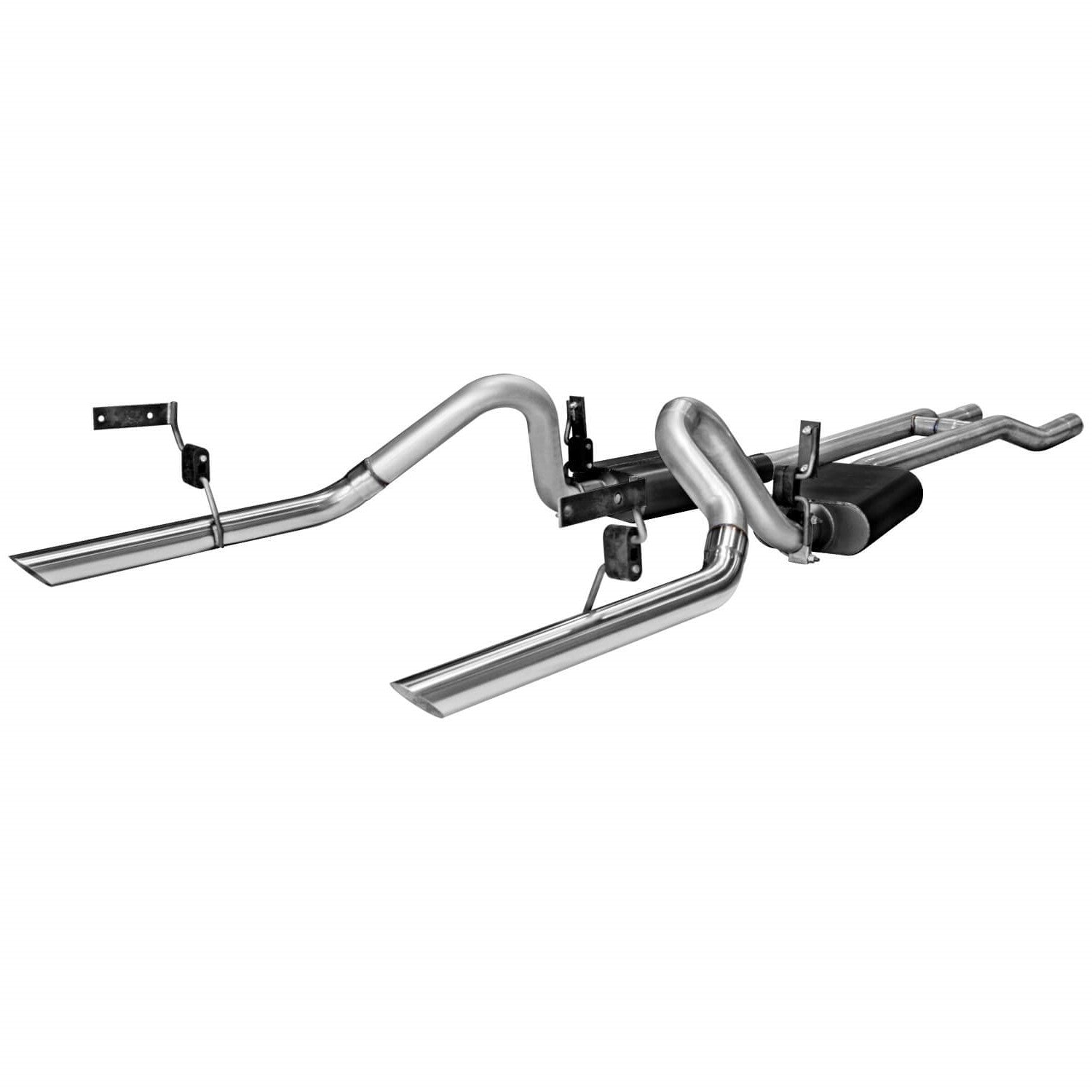 Flowmaster 17273 - American Thunder Crossmember-Back Exhaust System Fits 1964-1966 Ford Mustang With A V8 Engine, 2.5 Inch Aluminized Pipes Aggressive To Moderate Sound Flowmaster 2