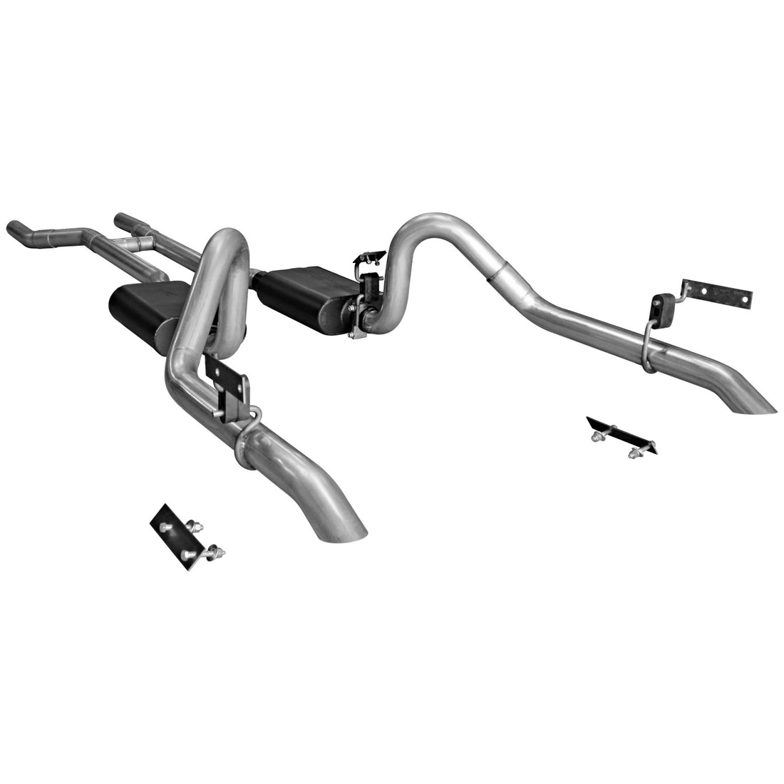 Flowmaster 17282 - American Thunder Crossmember-Back Exhaust System 1967-1970 Ford Mustang With V8 Engine, 2.5 Inch Pipes Aggressive Sound Flowmaster 4
