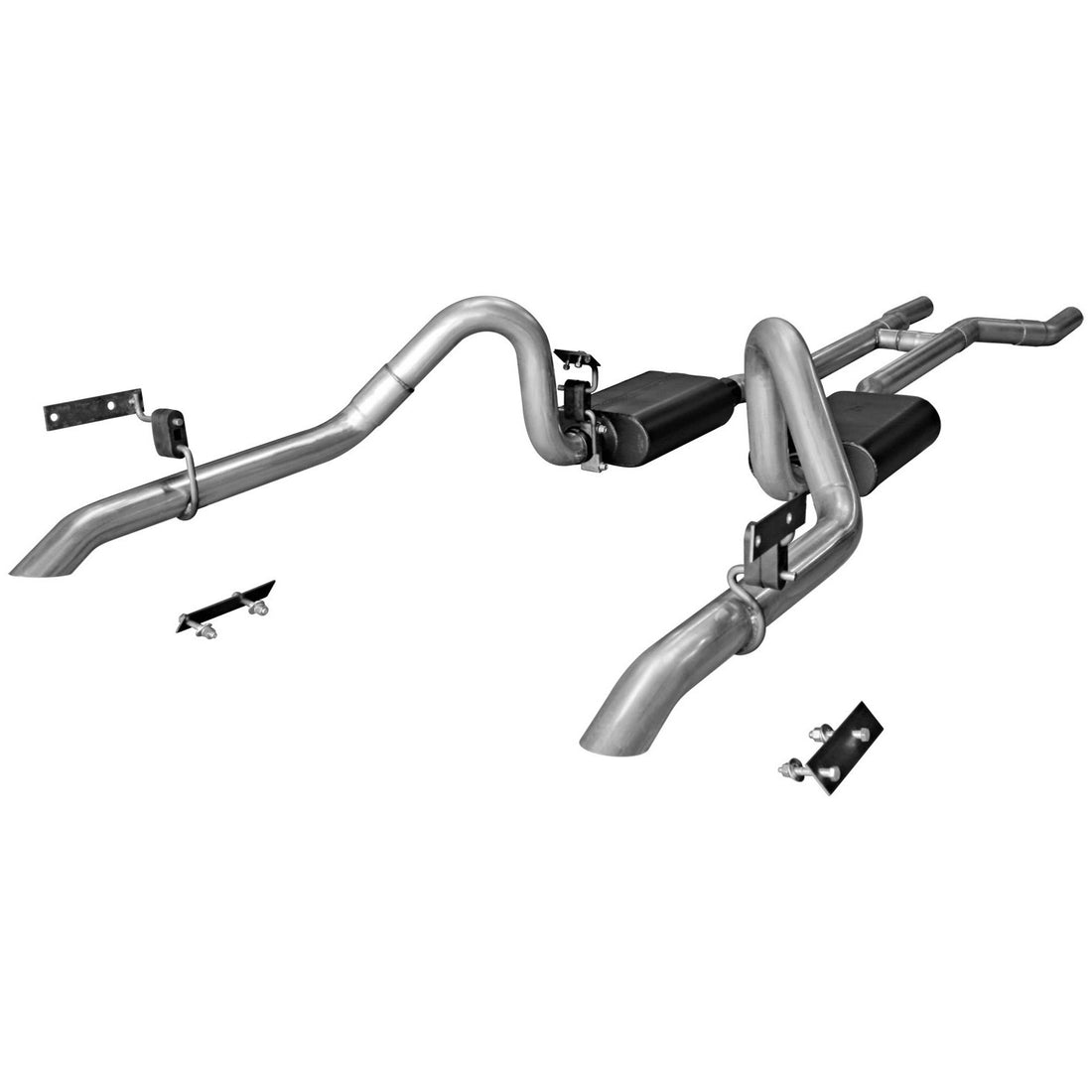 Flowmaster 17282 - American Thunder Crossmember-Back Exhaust System 1967-1970 Ford Mustang With V8 Engine, 2.5 Inch Pipes Aggressive Sound Flowmaster 2