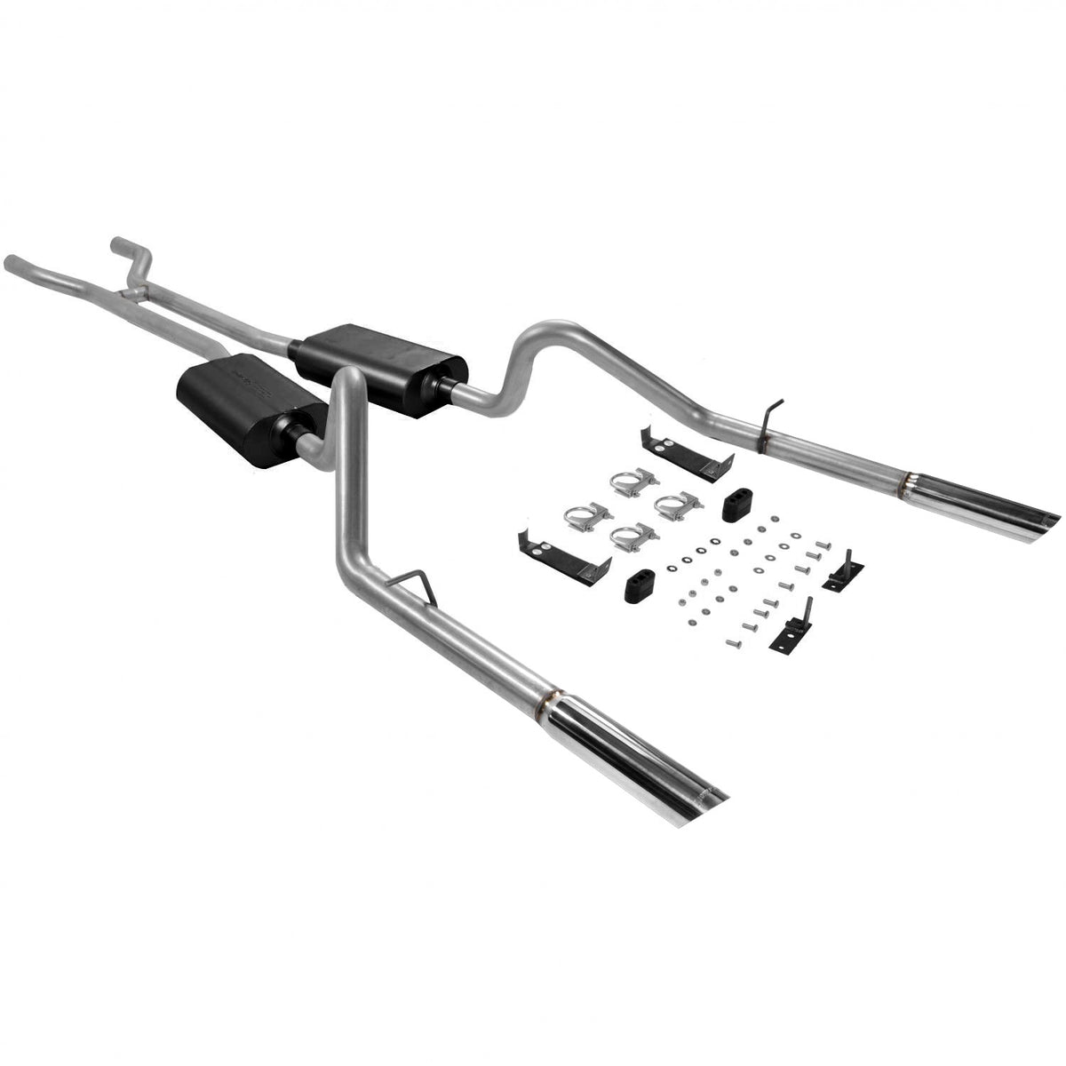 Flowmaster 17289 - American Thunder Crossmember-Back Exhaust System 1966-1967 Ford Fairlane With V8 Engine 2.50 Inch Aluminized Steel Moderate Sound Flowmaster 2