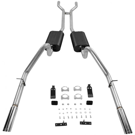 Flowmaster 17289 - American Thunder Crossmember-Back Exhaust System 1966-1967 Ford Fairlane With V8 Engine 2.50 Inch Aluminized Steel Moderate Sound Flowmaster 3