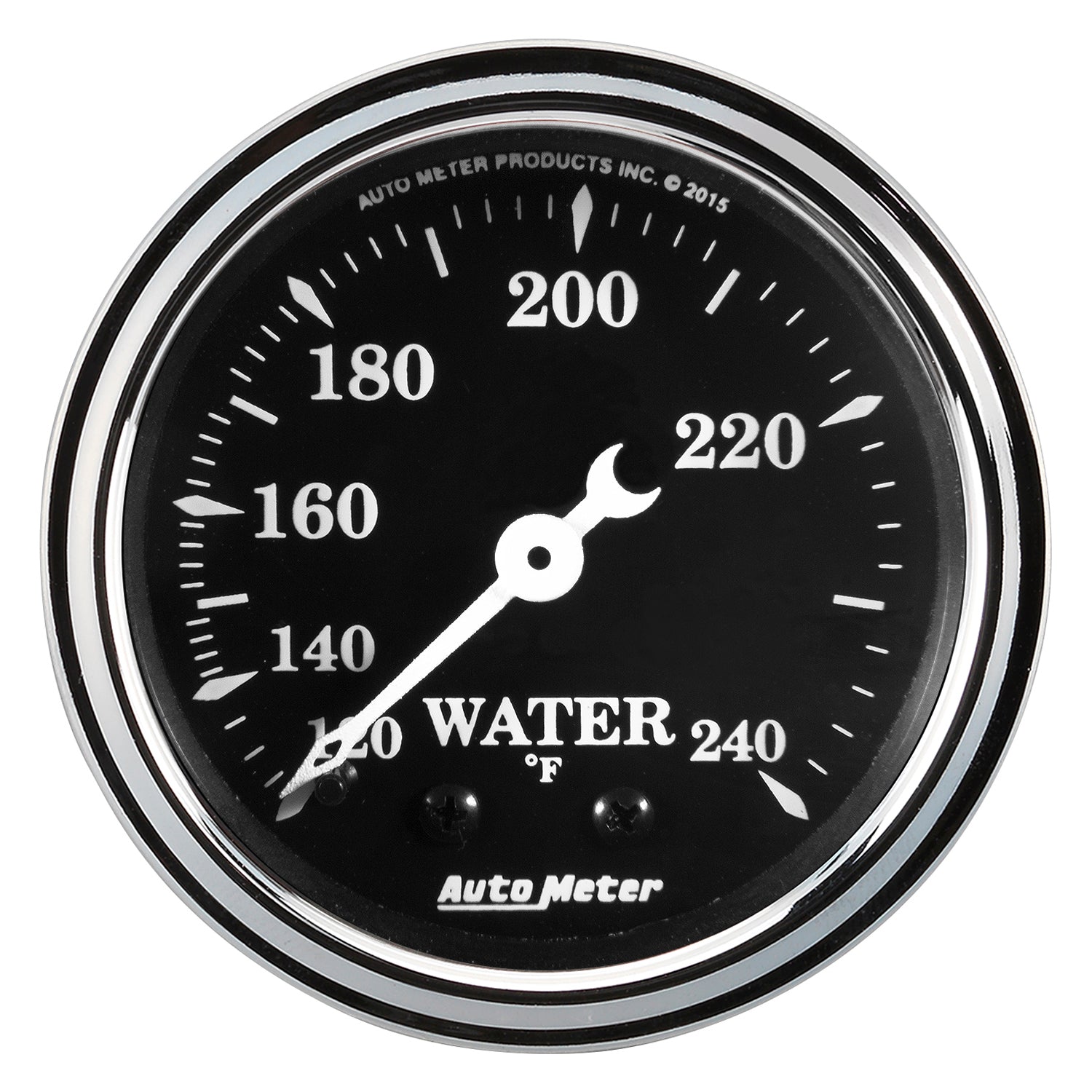 AutoMeter 1733 - GAUGE, WATER TEMP, 2 1/16", 120-240?F, MECH, OLD TYME BLACK 5