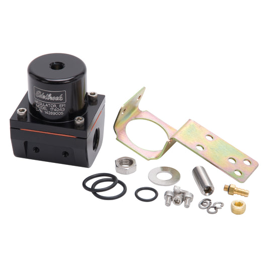 EFI Fuel Pressure Regulator -6 AN (180 GPH) In Black Finish