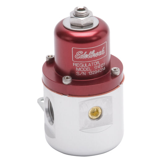 Edelbrock 174131 Carbureted Adjustable Bypass Fuel Pressure Regulator (160 GPH) in Red Finish