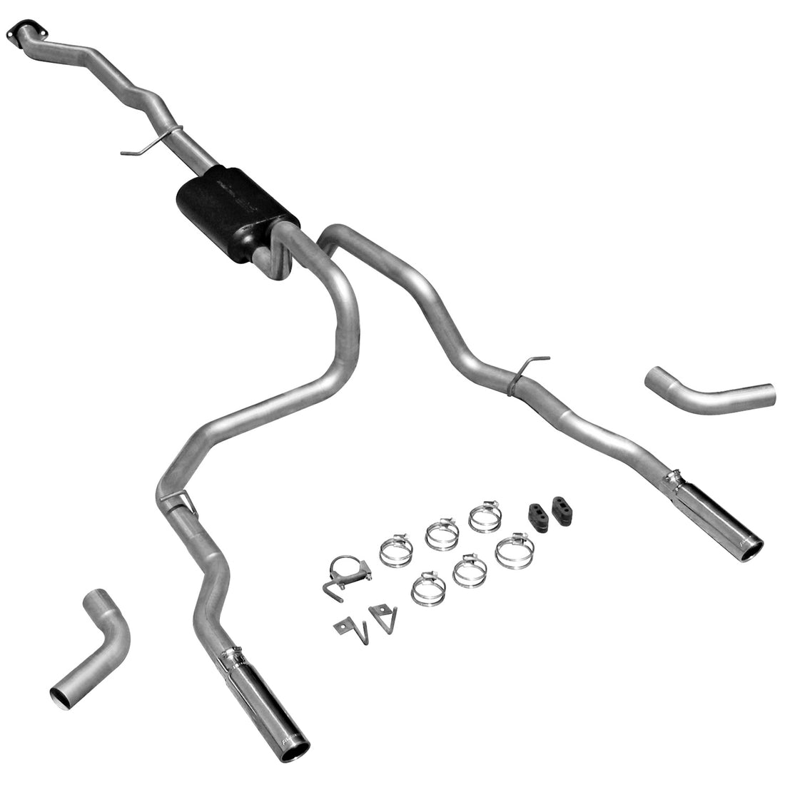 Flowmaster 17428 - American Thunder Cat-Back Exhaust System 1999-2007* Silverado/Sierra 1500 4.3L, 4.8L, 5.3L Engine Aluminized Steel Aggressive To Moderate Sound Flowmaster 5