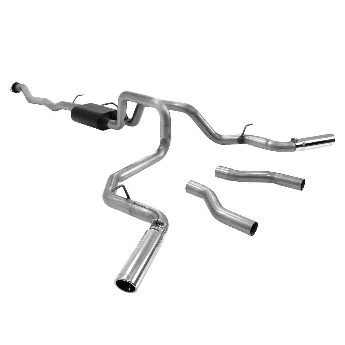 Flowmaster 17428 - American Thunder Cat-Back Exhaust System 1999-2007* Silverado/Sierra 1500 4.3L, 4.8L, 5.3L Engine Aluminized Steel Aggressive To Moderate Sound Flowmaster 2