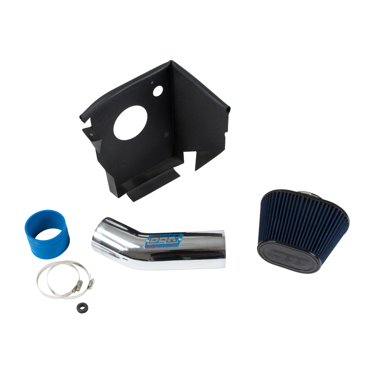 BBK Performance Parts 1777 - 2011-2024 DODGE 6.4L SRT8 CHALLENGER CHARGER COLD AIR KIT (Powder Coated Chrome) 3