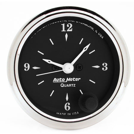 AutoMeter 1785 - GAUGE, CLOCK, 2 1/16", 12HR, ANALOG, OLD TYME BLACK 3