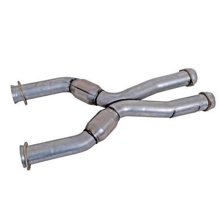 BBK Performance Parts 1786 - 1987-04 MUSTANG COYOTE SWAP SHORT MID X PIPE WITH HIGH FLOW CATS 1
