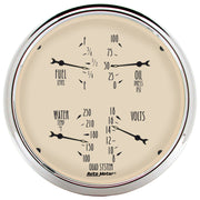 AutoMeter 1803 - GAUGE KIT, 2 PC., QUAD & SPEEDOMETER, 5", ANTIQUE BEIGE 5