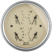 AutoMeter 1812 - GAUGE, QUAD, 3 3/8", 240OE-33OF, ELEC, ANTIQUE BEIGE 3