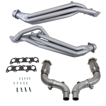 BBK Performance Parts 18563 - 15-23 MUSTANG 5.0 1-7/8 LONG TUBE HEADERS PLUS MID PIPE (TITANIUM CERAMIC) 1