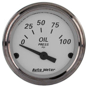 AutoMeter 1928 - GAUGE, OIL PRESS, 2 1/16", 100PSI, ELEC, AMERICAN PLATINUM 3