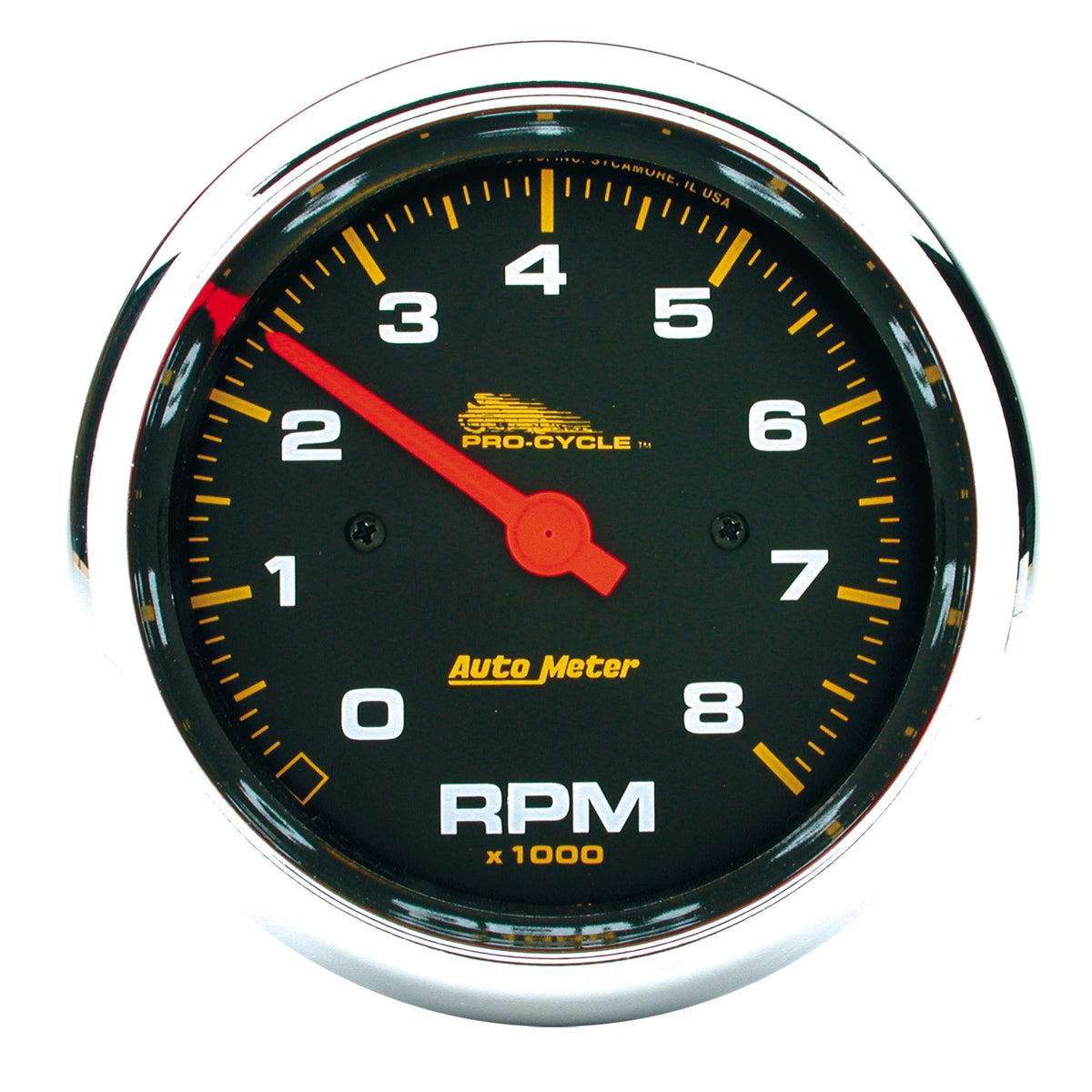 AutoMeter 19300 - GAUGE, TACH, 3 3/4", 8K RPM, 2&4 CYLINDER, BLACK, PRO-CYCLE 3