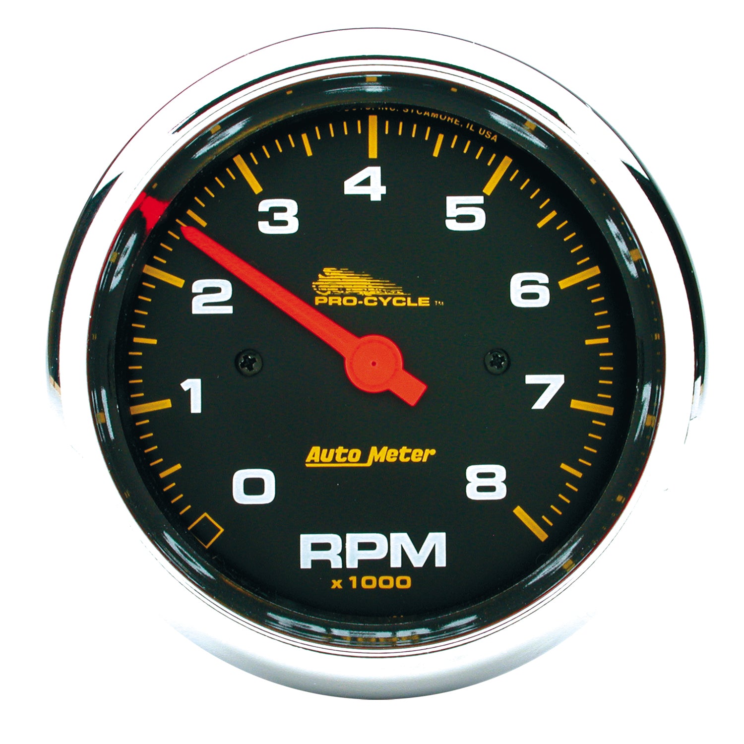 AutoMeter 19300 - GAUGE, TACH, 3 3/4", 8K RPM, 2&4 CYLINDER, BLACK, PRO-CYCLE 3