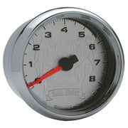 AutoMeter 19309 - GAUGE, TACH, 2 5/8", 8K RPM, 2&4 CYLINDER, CHROME FLAME, PRO-CYCLE 3