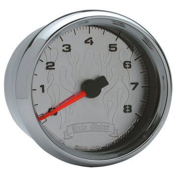 AutoMeter 19309 - GAUGE, TACH, 2 5/8", 8K RPM, 2&4 CYLINDER, CHROME FLAME, PRO-CYCLE 3