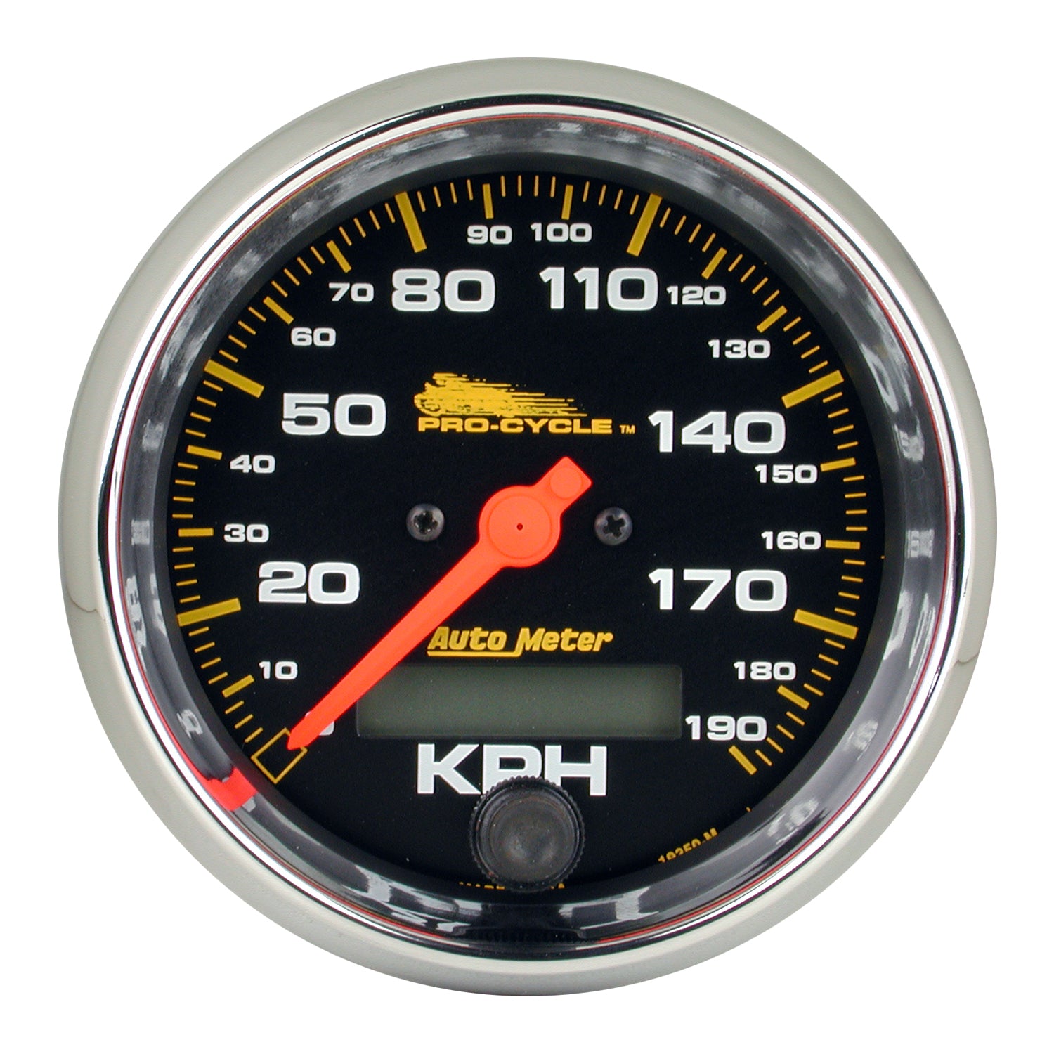 AutoMeter 19350 - GAUGE, SPEEDO, 3 3/4", 120 MPH, ELEC, BLACK, PRO-CYCLE 3