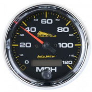 AutoMeter 19350 - GAUGE, SPEEDO, 3 3/4", 120 MPH, ELEC, BLACK, PRO-CYCLE 4