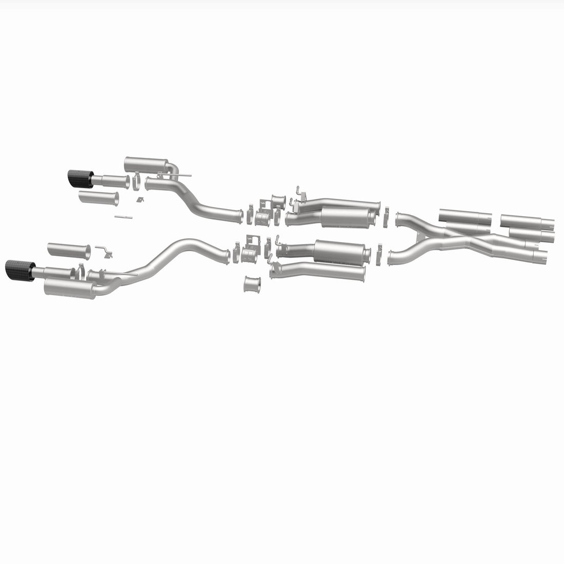 MagnaFlow Exhaust Products 19496 - xMOD Series Carbon Fiber Tips Cat-Back System