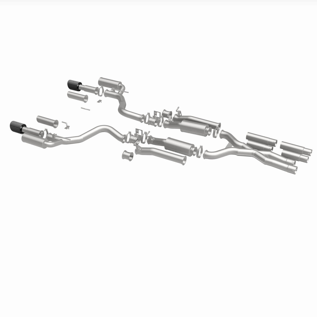 MagnaFlow Exhaust Products 19496 - xMOD Series Carbon Fiber Tips Cat-Back System