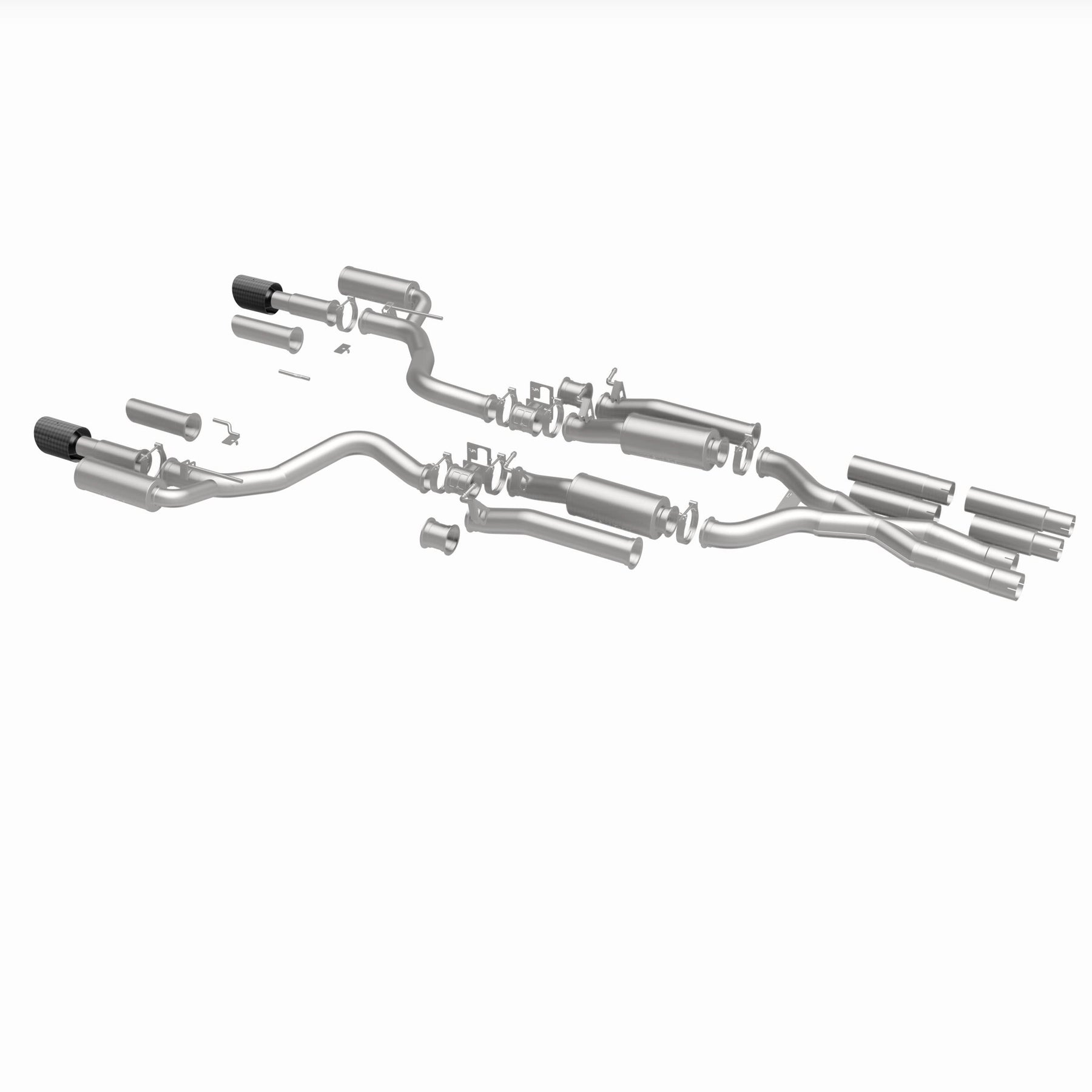MagnaFlow Exhaust Products 19496 - xMOD Series Carbon Fiber Tips Cat-Back System