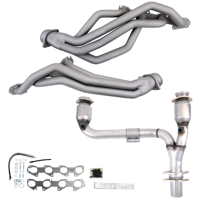 BBK Performance Parts 19502 - 09-24 RAM 1500 HEMI 5.7 1-3/4 LONG TUBE HEADERS PLUS Y PIPE (TITANIUM CERAMIC) 1