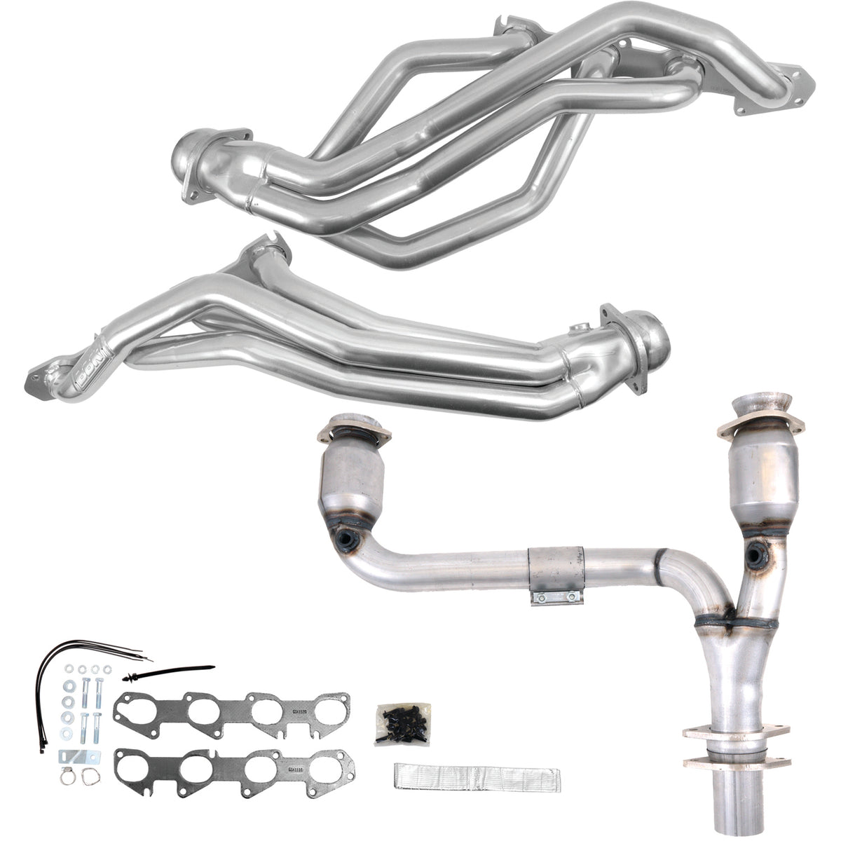 BBK Performance Parts 19503 - 09-24 RAM 1500 HEMI 5.7 1-3/4 LONG TUBE HEADERS PLUS Y PIPE (SILVER CERAMIC) 1