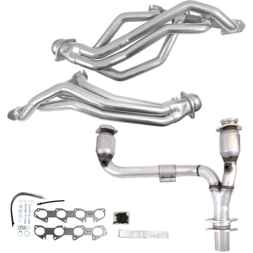 BBK Performance Parts 19503 - 09-24 RAM 1500 HEMI 5.7 1-3/4 LONG TUBE HEADERS PLUS Y PIPE (SILVER CERAMIC) 1