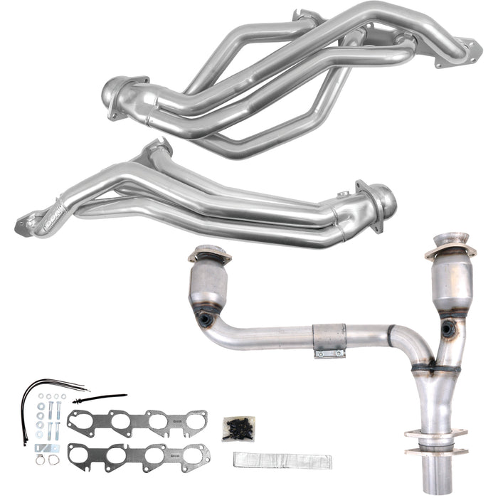 BBK Performance Parts 19503 - 09-24 RAM 1500 HEMI 5.7 1-3/4 LONG TUBE HEADERS PLUS Y PIPE (SILVER CERAMIC) 1