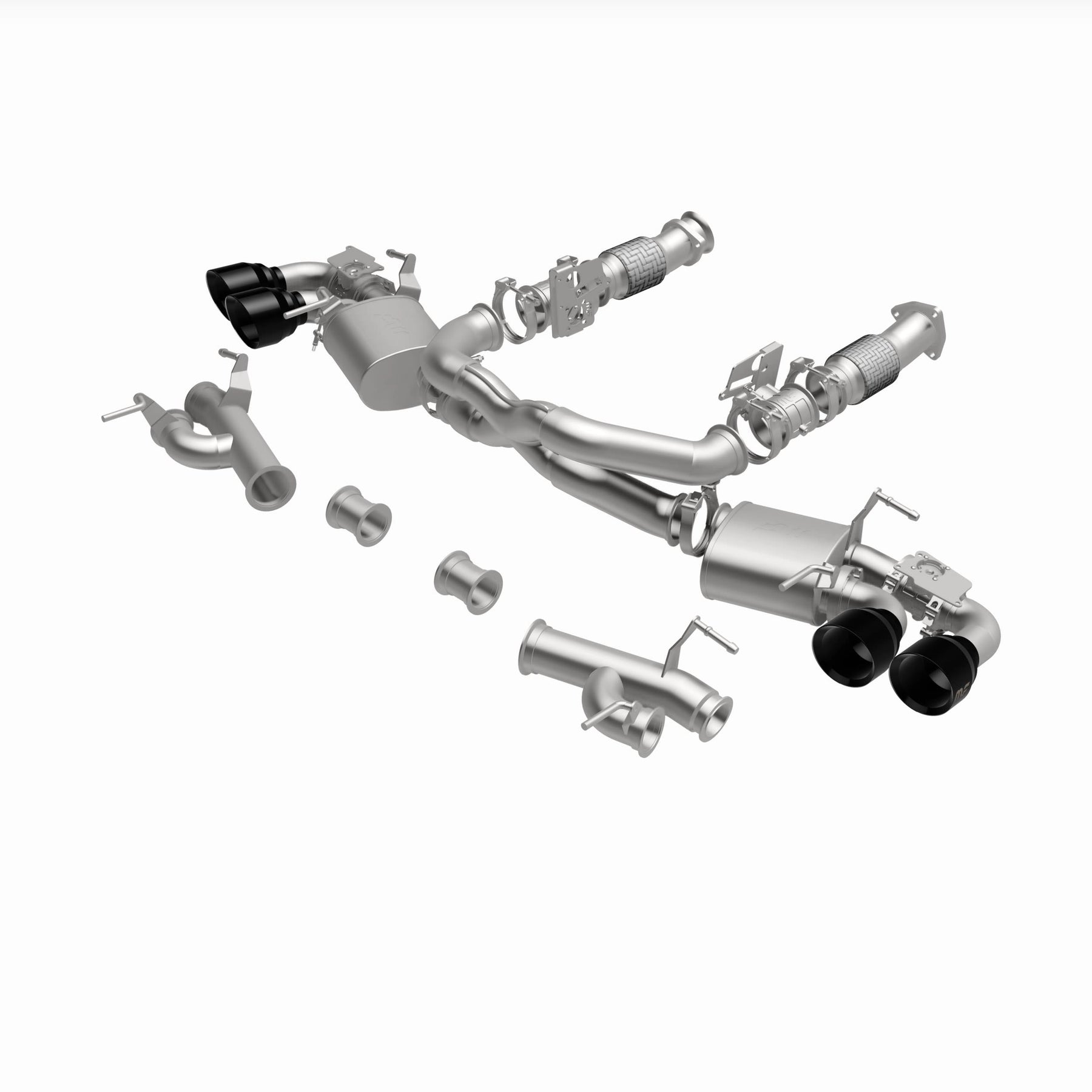 MagnaFlow Exhaust Products 19545 - xMOD Series Black Chrome Tips Cat-Back System