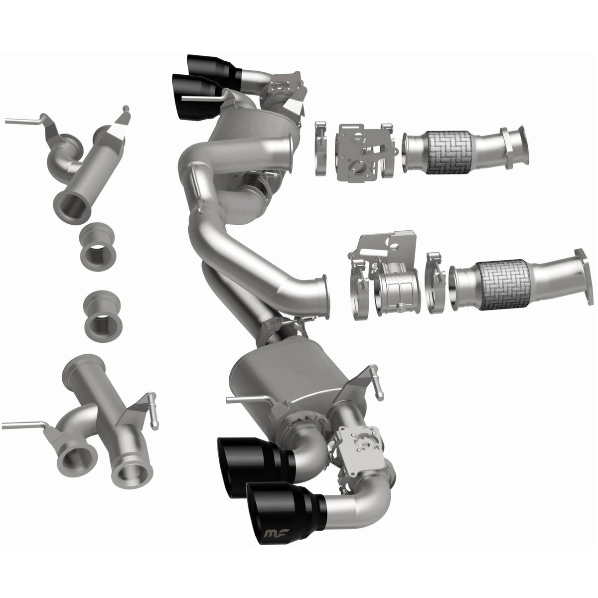 MagnaFlow Exhaust Products 19545 - xMOD Series Black Chrome Tips Cat-Back System 4