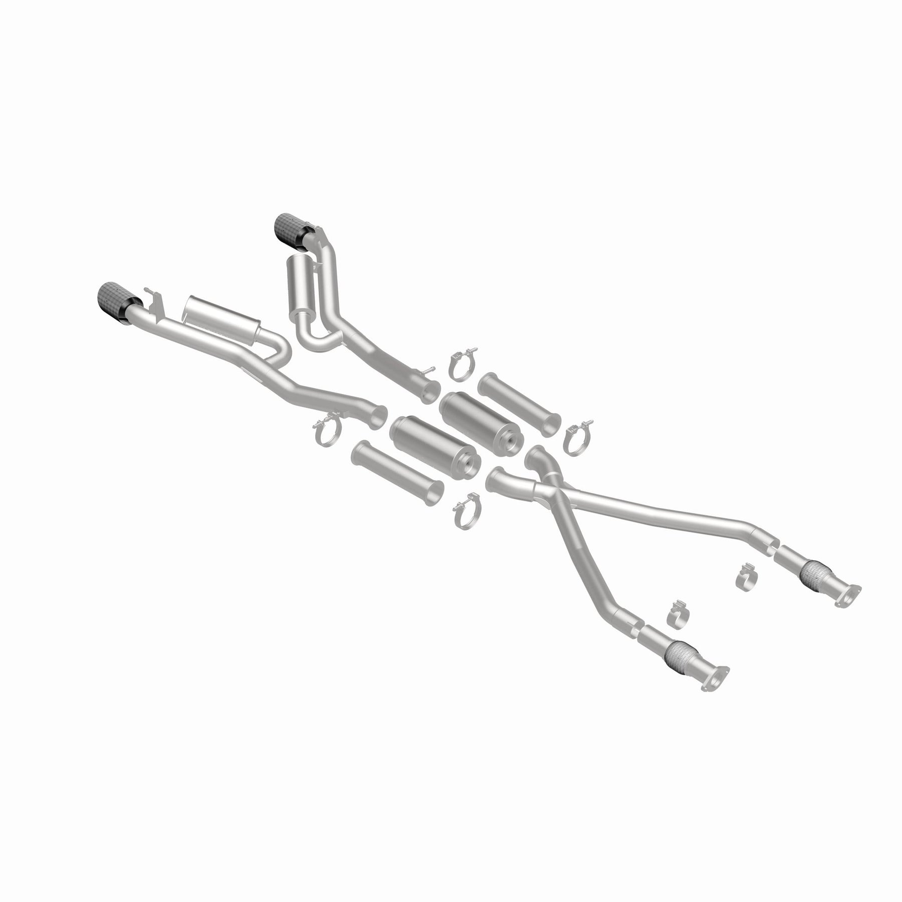MagnaFlow Exhaust Products 19593 - xMOD Series Carbon Fiber Tips Cat-Back System